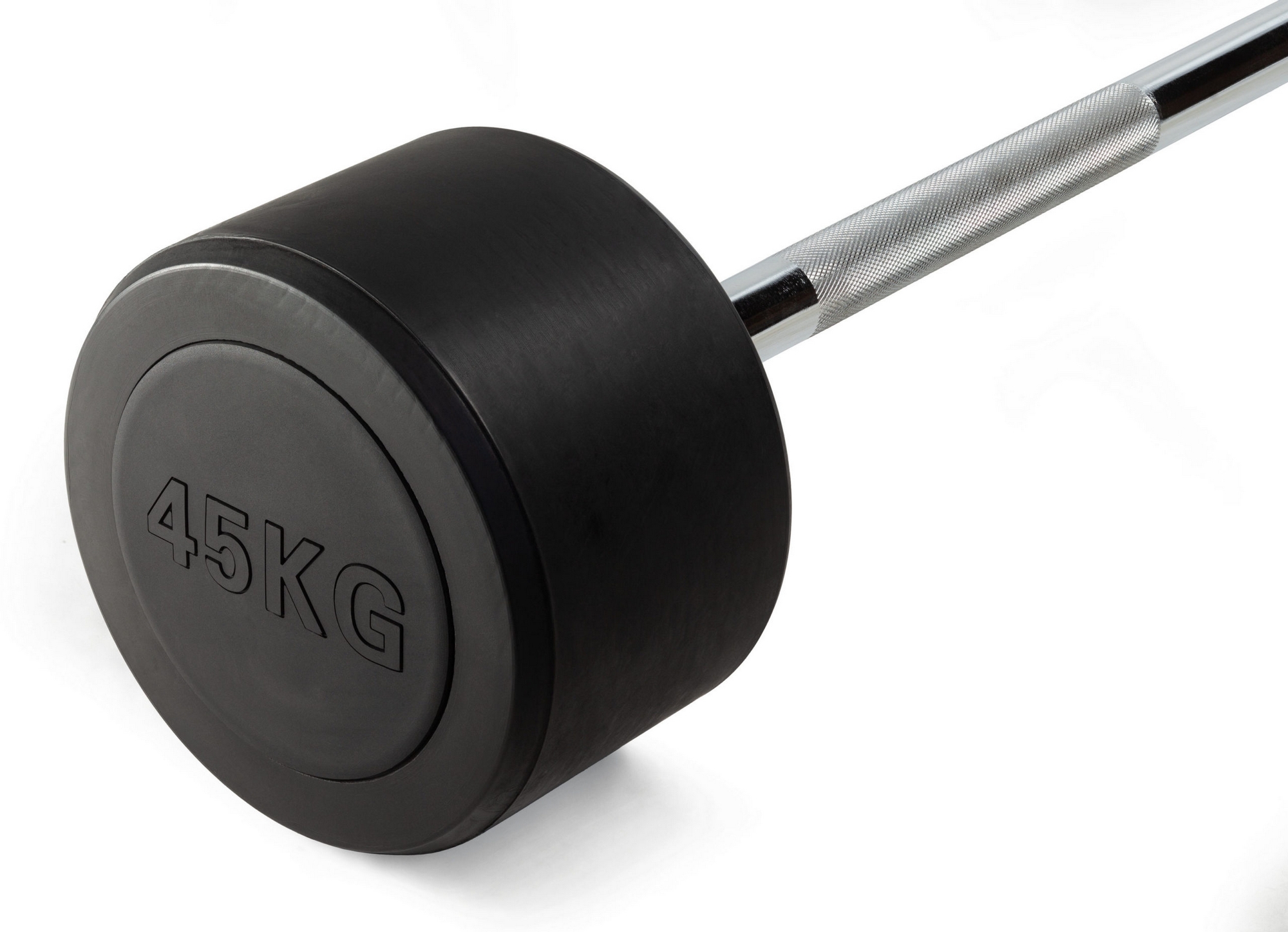 Штанга неразборная обрезиненная 45 кг. Прямой гриф VictoryFit VF-DX4450